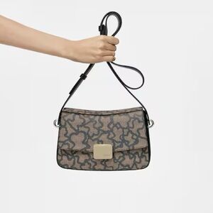 🐨 {PRICE FIRM} TOUS Small Bandolera Kaos Icon Crossbody Bag~ Black